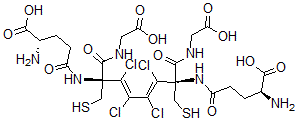 CAS#: 115664-52-3, (2S)-2-Amino-5-[[(2S,3E,5E,7S)-7-[[(4S)-4-Amino-5-Hydroxy-5-Oxopentanoyl]Amino]-1,8-Bis(Carboxymethylamino)-3,4,5,6-Tetrachloro-1,8-Dioxo-2,7-Bis(Sulfanylmethyl)Octa-3,5-Dien-2-Yl]Amino]-5-Oxopentanoic Acid