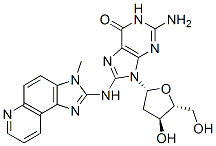 CAS 登录号：115747-35-8， 2-氨基-9-[(2R,4S,5R)-4-羟基-5-(羟基甲基)四氢呋喃-2-基]-8-[(3-甲基吡啶并[3,2-e]苯并咪唑-2-基)氨基]-3H-嘌呤-6-酮
