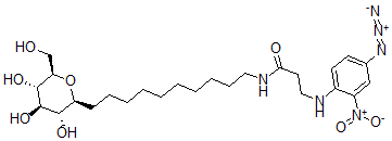 CAS#: 115756-34-8, 3-[(4-Azido-2-Nitrophenyl)Amino]-N-[10-[(2S,3R,4R,5S,6R)-3,4,5-Trihydroxy-6-(Hydroxymethyl)Oxan-2-Yl]Decyl]Propanamide