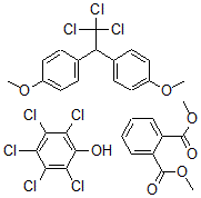 CAS#: 116189-57-2, 1,2-Benzenedicarboxylic acid dimethyl ester, mixt. with pentachlorophenol and 1,1'-(2,2,2-trichloroethylidene)bis(4-methoxybenzene)