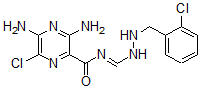 CAS 登录号：1163-44-6， 3,5-二氨基-6-氯-N-[[2-[(2-氯苯基)甲基]肼基]亚甲基]吡嗪-2-甲酰胺
