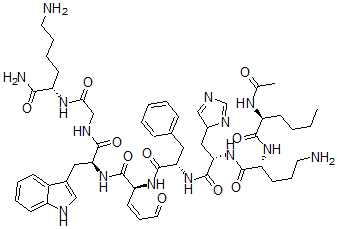 CAS 登录号：116375-28-1， 乙酰基-4-正亮氨酰-5-鸟氨酰-8-谷氨酰-alpha-促黑细胞激素(4-11)酰胺