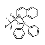 CAS 登录号：116808-69-6， 1-萘基二苯基锍三氟甲烷磺酸盐