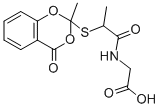 CAS 登录号：116818-99-6， 2-[2-[(2-甲基-4-氧代-1,3-苯并二氧杂环己-2-基)硫基]丙酰氨基]乙酸