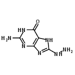 CAS 登录号：117086-97-2， 2-氨基-8-肼基-1,7-二氢-6H-嘌呤-6-酮