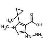 CAS#: 117209-14-0, 3-Hydrazino-1-Methyl-5-(1-Methylcyclopropyl)-1H-Pyrazole-4-Carboxylic Acid
