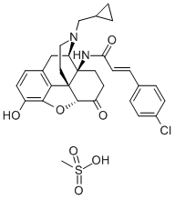 CAS 登录号：117332-69-1， 14B-(P-氯肉桂酰氨基)-7,8-二氢-N-环丙基甲基吗啡酮甲磺酸盐