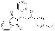 CAS 登录号：1174-99-8， 2-[3-(4-乙基苯基)-3-氧代-1-苯基丙基]茚-1,3-二酮