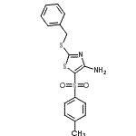 CAS 登录号：117420-86-7， 2-(苄基硫基)-5-[(4-甲基苯基)磺酰基]-1,3-噻唑-4-胺