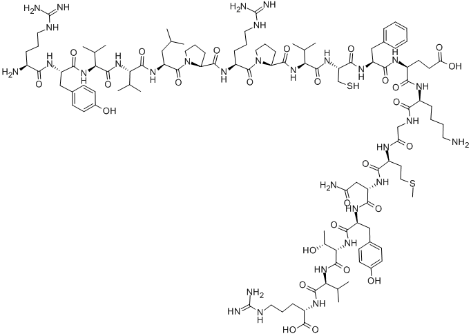CAS#: 117609-40-2, L-Arginyl-L-Tyrosyl-L-Valyl-L-Valyl-L-Leucyl-L-Prolyl-L-Arginyl-L-Prolyl-L-Valyl-L-Cysteinyl-L-Phenylalanyl-L-alpha-Glutamyl-L-Lysylglycyl-L-Methionyl-L-Asparaginyl-L-Tyrosyl-L-Threonyl-L-Valyl-L-Arginine
