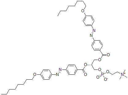 CAS 登录号：117894-50-5， 二(4'-N-辛烷氧基偶氮苯-4-羧基)磷脂酰胆碱