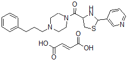 CAS#: 118196-11-5, 1-(3-Phenylpropyl)-4-(2-(3-pyridyl)thiazolidin-4-yl-carbonyl)piperazine fumarate