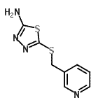 CAS 登录号：118384-65-9， 5-[(3-吡啶基甲基)硫基]-1,3,4-噻二唑-2-胺