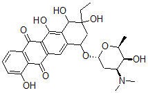CAS#: 119446-00-3, 7-[(2R,4S,5S,6S)-4-Dimethylamino-5-Hydroxy-6-Methyloxan-2-Yl]Oxy-9-Ethyl-4,9,10,11-Tetrahydroxy-8,10-Dihydro-7H-Tetracene-5,12-Dione