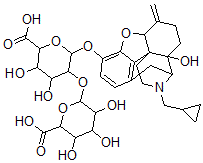 CAS 登录号：119465-20-2， (5alpha)-17-(环丙基甲基)-4,5-环氧-14-羟基-6-亚甲基吗喃-3-基 2-O-beta-D-吡喃葡糖糖基-beta-D-吡喃葡糖苷酸