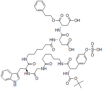 CAS#: 119733-42-5, tert-Butyloxycarbonyl-tyrosyl-aminohexanoyl-glycyl-tryptophyl-aminohexanoyl-aspartyl phenylethyl ester