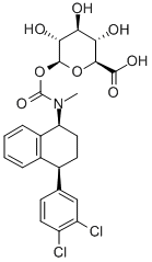 CAS 登录号：119733-44-7， 6-[[(1S,4S)-4-(3,4-二氯苯基)-1,2,3,4-四氢萘-1-基]-甲基氨基甲酰]氧基-3,4,5-三羟基四氢吡喃-2-羧酸