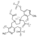 CAS 登录号：119797-12-5， 2,2'-[1,2-乙烷二基二[[[2-甲基-3-醇-5-[(膦酰基氧基)甲基]-4-吡啶基]甲基]亚氨基]]二-乙酸酯氢锰(2+)盐(1:4:1)