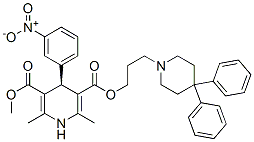 CAS#: 120054-86-6, (4R)-1,4-Dihydro-2,6-Dimethyl-4-(3-Nitrophenyl)-3,5-Pyridinedicarboxylic acid, 3-[3-(4,4-Diphenyl-1-Piperidinyl)Propyl] 5-Methyl Ester