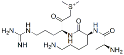 CAS 登录号：120218-56-6， [(3S)-3-[[(2S)-6-氨基-1-[[(2S)-2-氨基丙烷酰基]氨基]-1-氧代己烷-2-基]氨基]-6-(二氨基亚甲基氨基)-2-氧代己基]-二甲基锍