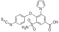 CAS#: 120749-13-5, 4-(4-Isothiocyanatophenoxy)-3-Pyrrol-1-Yl-5-Sulfamoylbenzoic Acid