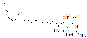 CAS#: 121025-44-3, (E)-2-(Diaminomethylideneamino)-3,4,5,14-Tetrahydroxyicos-6-Enoic Acid