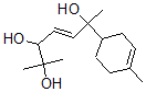 CAS 登录号：121067-53-6， (E)-2-甲基-6-(4-甲基-1-环己-3-烯基)庚-4-烯-2,3,6-三醇