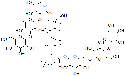 CAS 登录号：121449-76-1， 刺楸皂素C