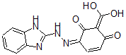 CAS 登录号：121520-98-7， (6E)-6-(1H-苯并咪唑-2-基亚肼基)-2-(二羟基甲亚基)环己-4-烯-1,3-二酮