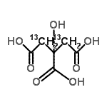 CAS#: 121633-50-9, 2-Hydroxy-1,2,3-(1,3-<Sup>13</Sup>C<Sub>2</Sub>)Propanetricarboxylic Acid
