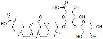 CAS#: 121687-83-0, 3-O-(alpha-L-Arabinopyranosyl(1-2)-beta-D-glucuronopyranosyl)glycyrrhetic acid
