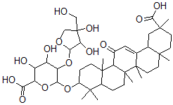 CAS#: 121709-66-8, 3-O-(beta-D-Apiofuranosyl(1-2)-beta-D-glucuronopyranosyl)glycyrrhetic acid
