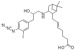 CAS#: 121951-69-7, 9,11-Dimethylmethano-11,12-Methano-16-(3-Iodo-4-Azidophenyl)-13,14-Dihydro-13-Aza-15-Tetranorthromboxane A2