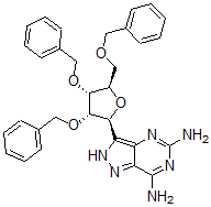 CAS 登录号：122018-90-0， 3-[(2S,3S,4R,5R)-3,4-二(苯基甲氧基)-5-(苯基甲氧基甲基)四氢呋喃-2-基]-2H-吡唑并[3,4-e]嘧啶-5,7-二胺