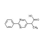 CAS 登录号：122377-62-2， 2-(2-苯基-5-嘧啶基)丙酸