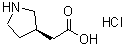 CAS#: 122442-01-7, (3R)-3-Pyrrolidinylacetic Acid Hydrochloride (1:1)