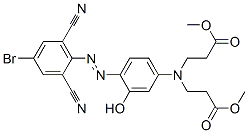 CAS 登录号：122630-55-1， N-(4-((4-溴-2,6-二氰基苯基)偶氮)-3-羟基苯基)-N-(3-甲氧基-3-氧代丙基)-beta-丙氨酸甲酯