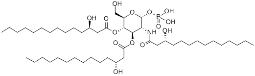 CAS 登录号：123136-61-8， [(2R,3S,4R,5R,6R)-2-(羟基甲基)-5-[[(3R)-3-羟基十四烷酰基]氨基]-4-[(3R)-3-羟基十四烷酰基]氧基-6-膦酰氧基四氢吡喃-3-基](3R)-3-羟基十四烷酸酯