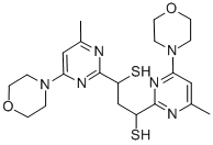 CAS 登录号：123427-18-9， 4-甲基-6-[3-(6-甲基-2-吗啉-4-基嘧啶-4-基)硫基丙基硫基]-2-吗啉-4-基嘧啶