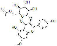 CAS#: 123442-25-1, [(2R,3S,4S,5R,6S)-3,4,5-Trihydroxy-6-[5-Hydroxy-2-(4-Hydroxyphenyl)-7-Methoxy-4-Oxochromen-3-Yl]Oxyoxan-2-Yl]Methyl Acetate