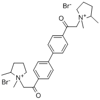 CAS#: 123489-62-3, 2-(1,2-Dimethylpyrrolidin-1-Ium-1-Yl)-1-[4-[4-[2-(1,2-Dimethylpyrrolidin-1-Ium-1-Yl)Acetyl]Phenyl]Phenyl]Ethanone Dibromide