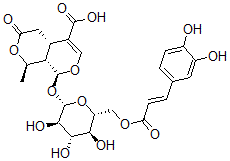 CAS 登录号：123562-49-2， (1S,4aS,8R,8aS)-1-[(2S,3R,4S,5S,6R)-6-[[(E)-3-(3,4-二羟基苯基)丙-2-烯酰基]氧基甲基]-3,4,5-三羟基四氢吡喃-2-基]氧基-8-甲基-6-氧代-4A,5,8,8alpha-四氢-1H-吡喃并[5,4-c]吡喃-4-羧酸