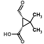 CAS 登录号：123620-81-5， (1R,3S)-3-甲酰基-2,2-二甲基环丙烷羧酸