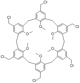 CAS#: 124006-38-8, 5,11,17,23,29,35-Hexakis(Chloromethyl)-37,38,39,40,41,42-Hexamethoxy-Heptacyclo[31.3.1.13,7.19,13.115,19.121,25.127,31]Dotetraconta-1(37),3,5,7(42),9,11,13(41),15,17,19(40),21,23,25(39),27,29,31(38),33,35-Octadecaene