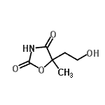 CAS 登录号：124315-43-1， 5-(2-羟基乙基)-5-甲基-1,3-恶唑烷-2,4-二酮