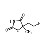 CAS 登录号：124315-49-7， 5-(2-氟乙基)-5-甲基-1,3-恶唑烷-2,4-二酮
