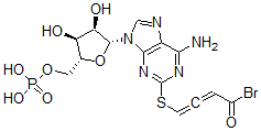 CAS#: 124357-33-1, [(2R,3S,4R,5R)-5-[6-Amino-2-(4-Bromo-4-Oxobuta-1,2-Dienyl)Sulfanylpurin-9-Yl]-3,4-Dihydroxyoxolan-2-Yl]Methyl Dihydrogen Phosphate