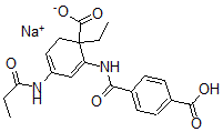 CAS#: 124391-91-9, Sodium 2-[(4-Carboxybenzoyl)Amino]-1-Ethyl-4-(Propanoylamino)Cyclohexa-2,4-Diene-1-Carboxylate
