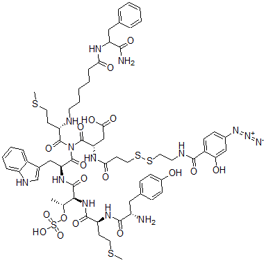 CAS#: 124894-89-9, 2-(4-Azidosalicylamido)-1,3-Dithiopropionate(28-Thr-31-aHx)-Cholecystokinin (25-33)