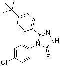 CAS#: 124998-68-1, 4-(4-Chlorophenyl)-5-[4-(2-Methyl-2-Propanyl)Phenyl]-2,4-Dihydro-3H-1,2,4-Triazole-3-Thione